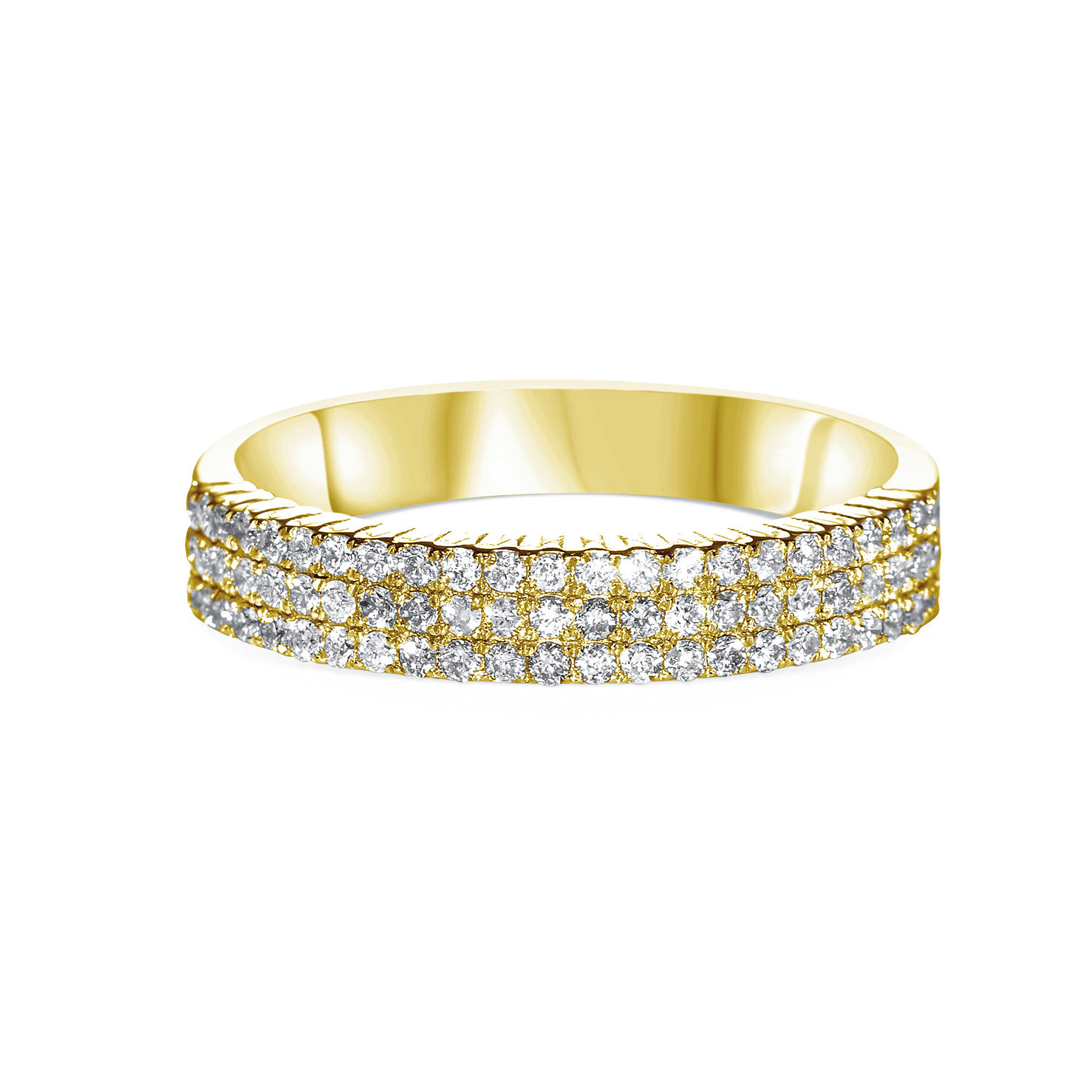 Eternity Ring in 14K Yellow Gold with 0.70 carat Diamonds - יהלומי הבורסה