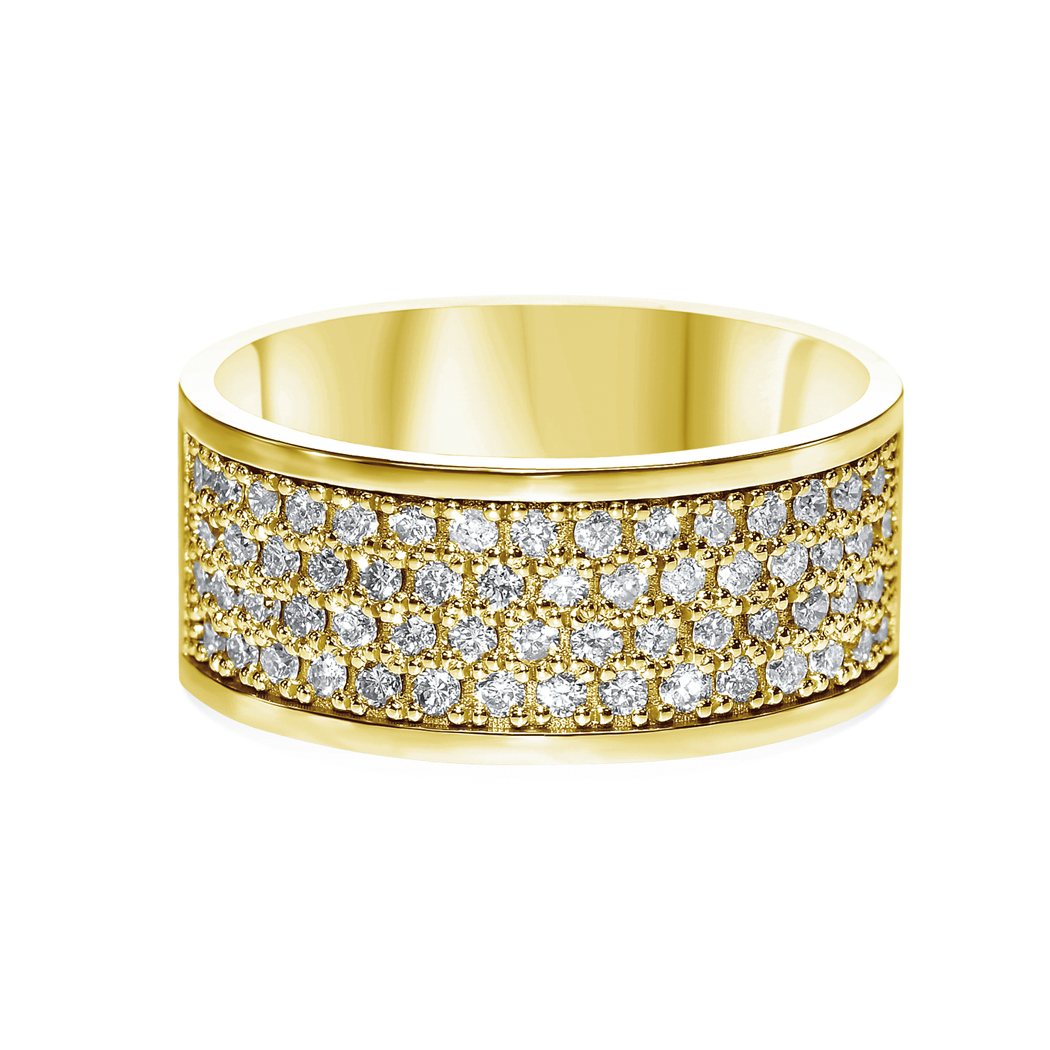 Eternity Ring in 14K Yellow Gold with 1 carat Diamonds - יהלומי הבורסה